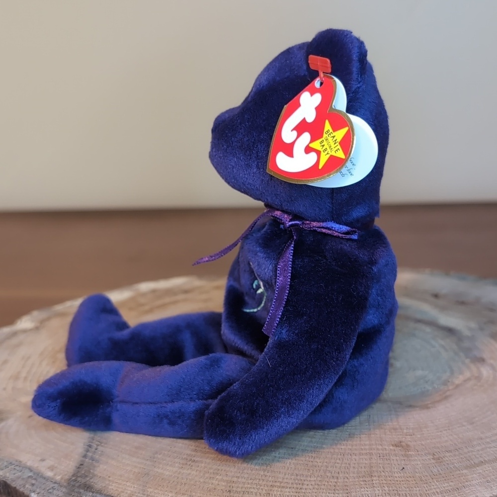 Ty Beanie Baby PRINCESS Diana Of Wales Teddy Bear - Retired Collectible 🌹💜 - Picture 4 of 10